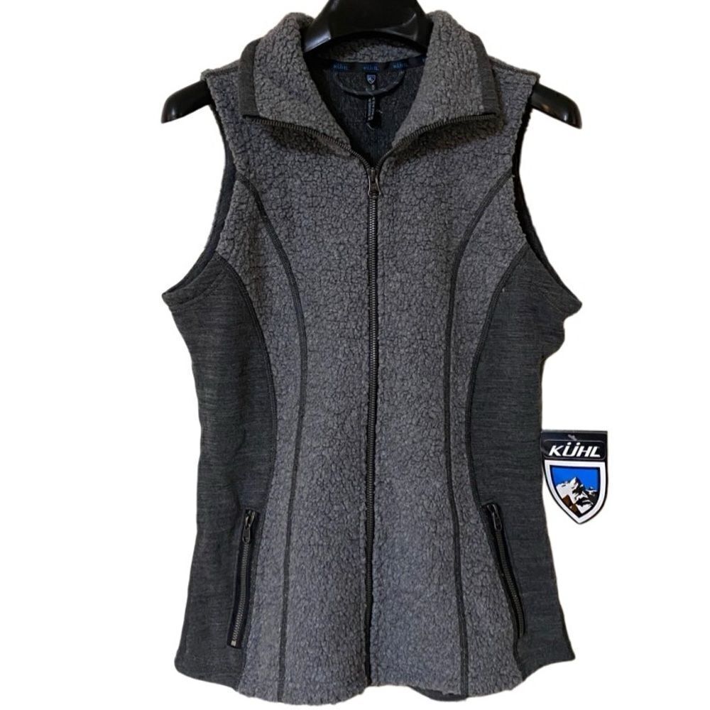 Kühl NWT Women’s Gray Kozet Wool Blend Full Zip Vest Sz XS - Picture 1 of 12